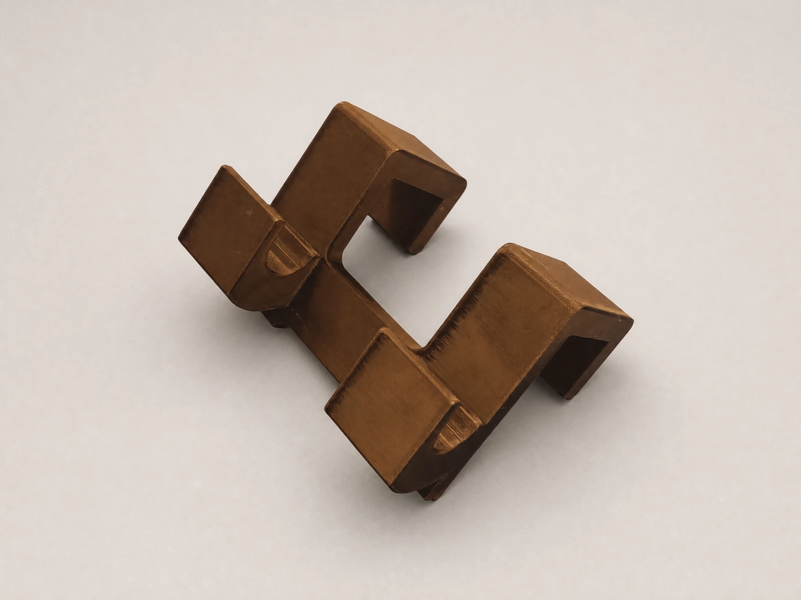 Photograph of the connected BinBuddy hanger on its own